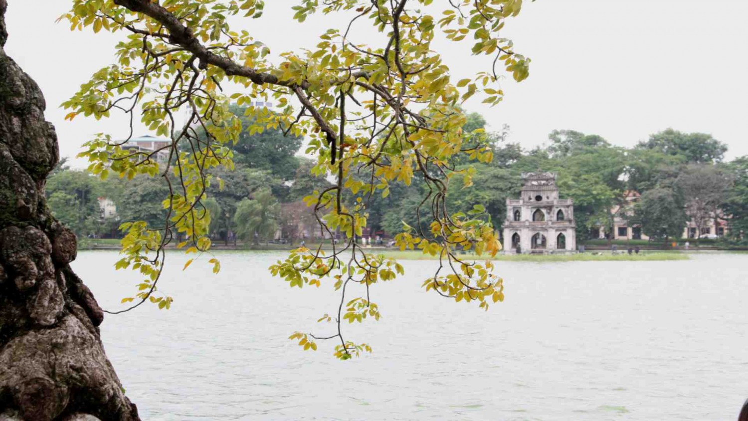 Hoan Kiem Lake in Hanoi city, Vietnam