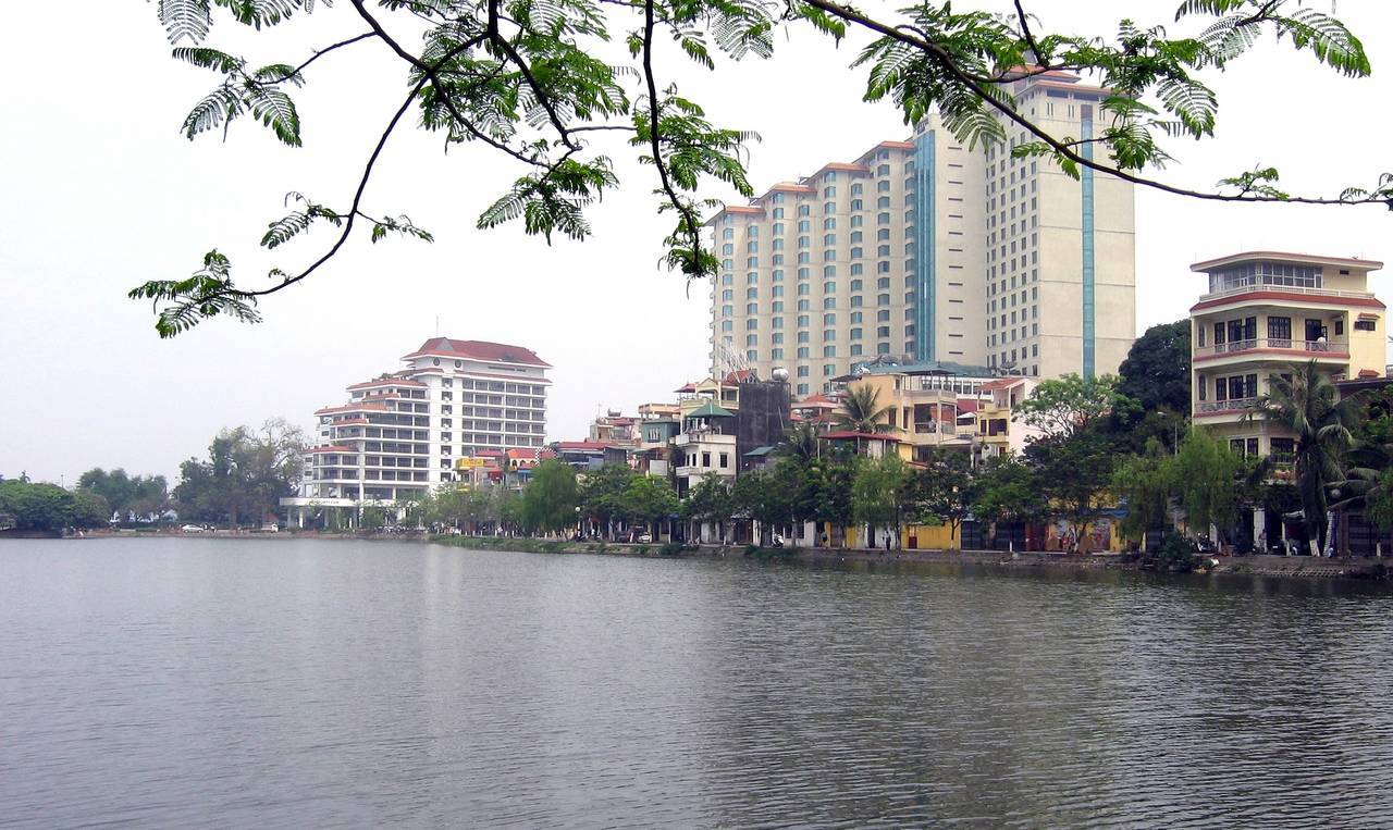Truc Bach Lake in Hanoi city, Vietnam