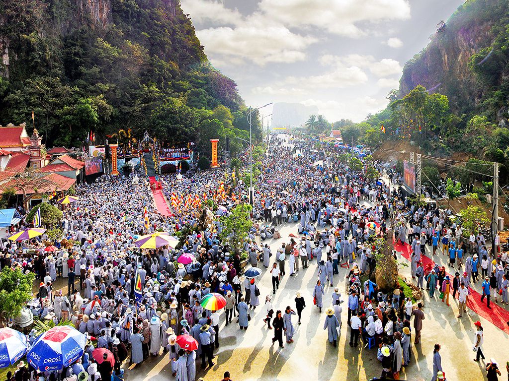 Avalokitesvara festival in Danang city, Vietnam