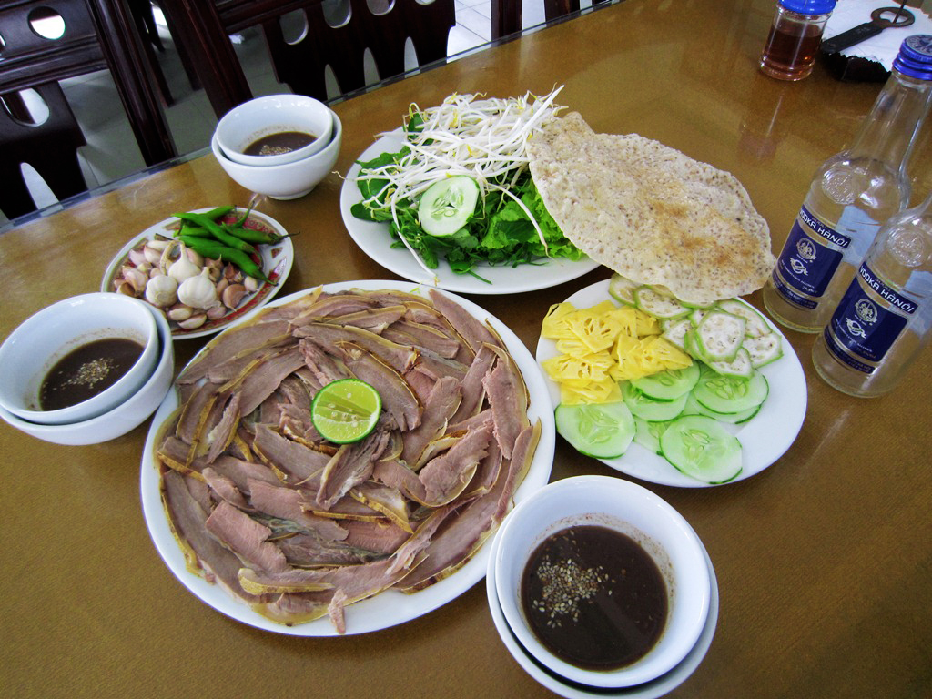 Cau Mong rare beef in Danang city, Vietnam