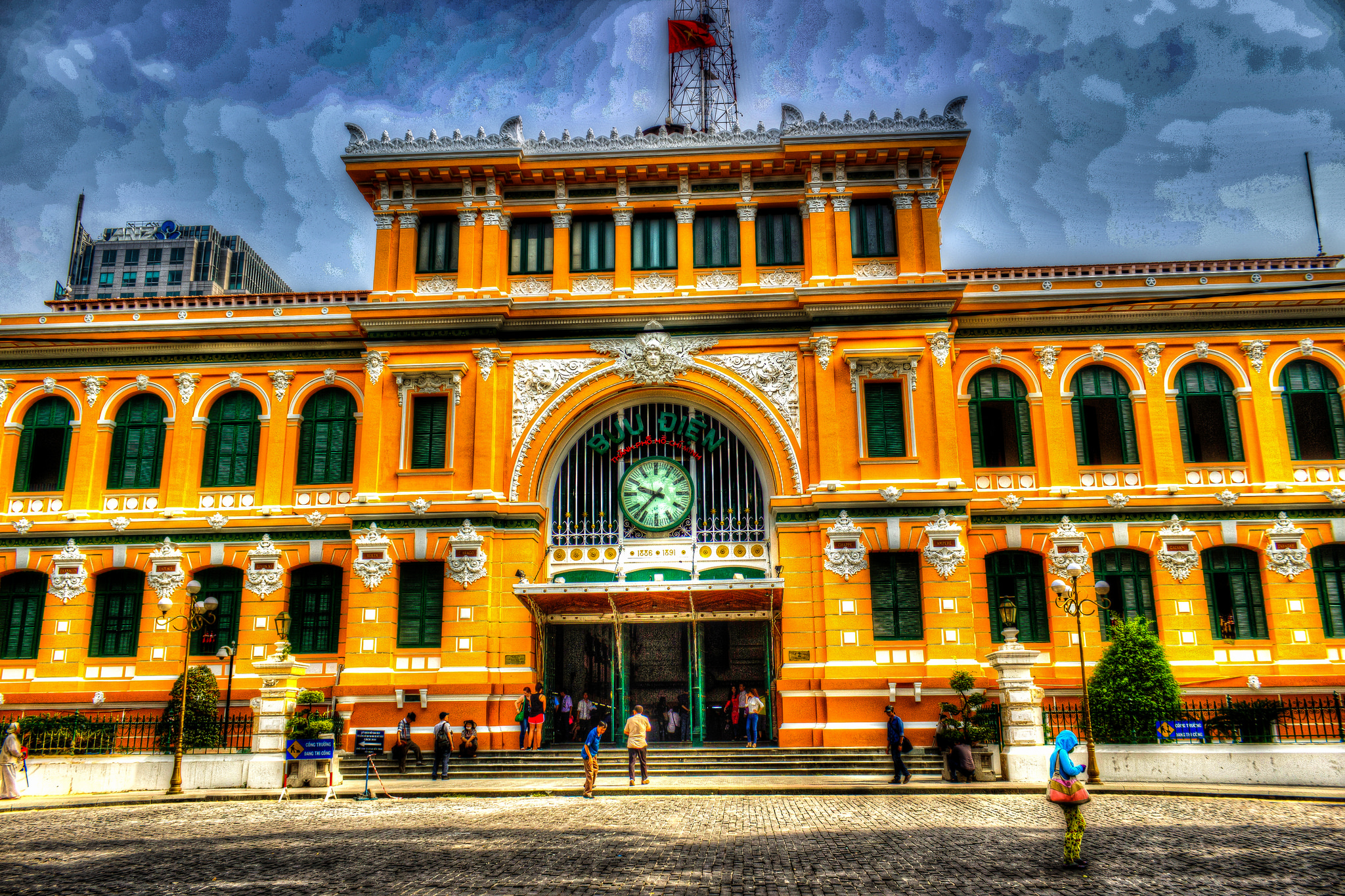 Historical Post Office building in Sai Gon, Vietnam