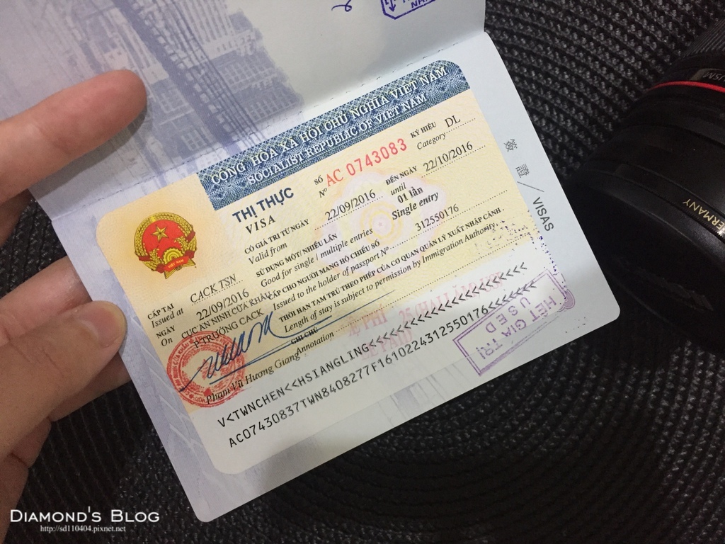 بعض أنواع تأشيرات فيتنام عند الوصول