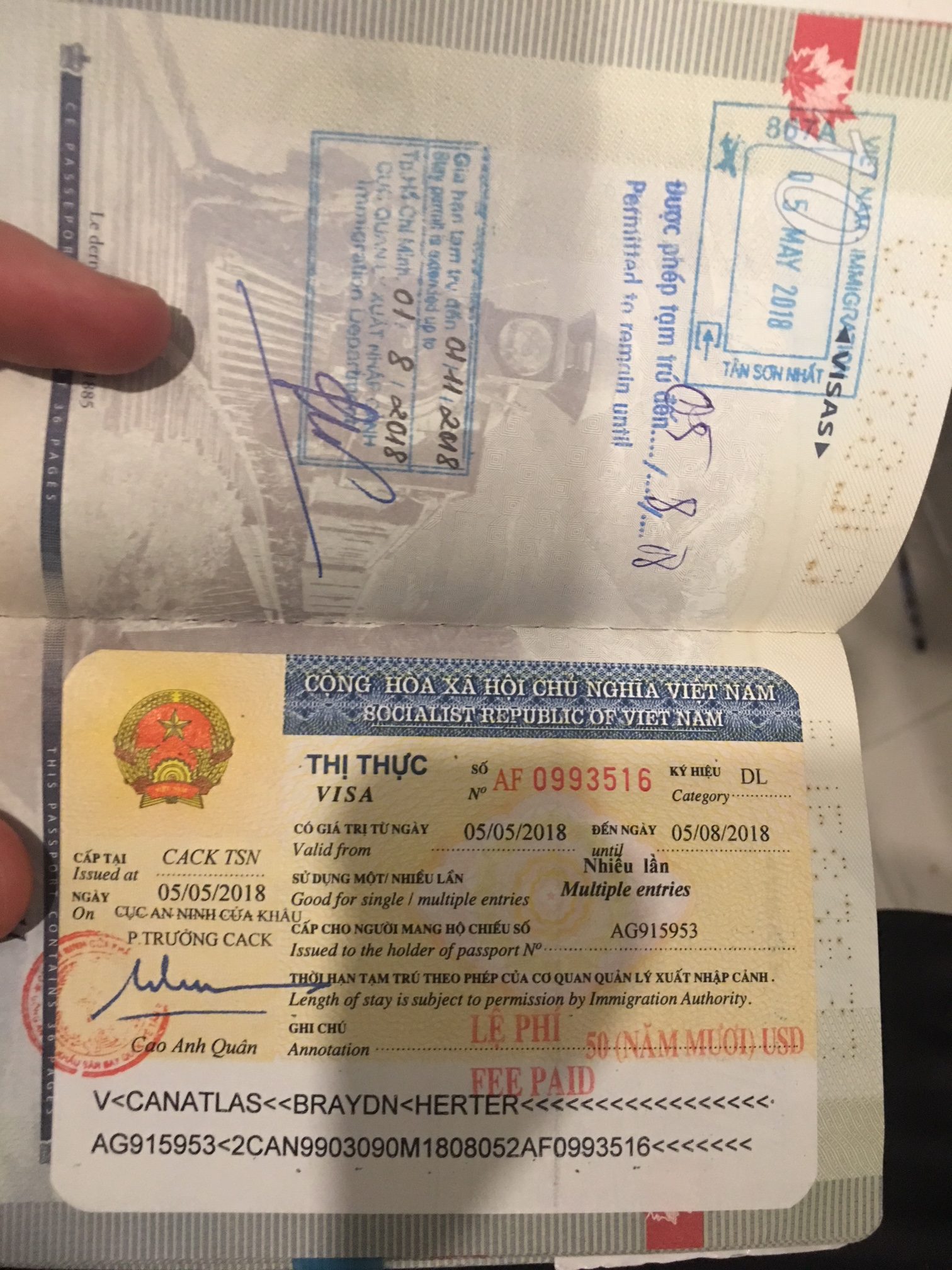 multiple entry tourist visa for vietnam
