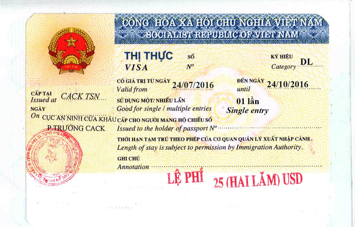 tourist visa for vietnam from taiwan