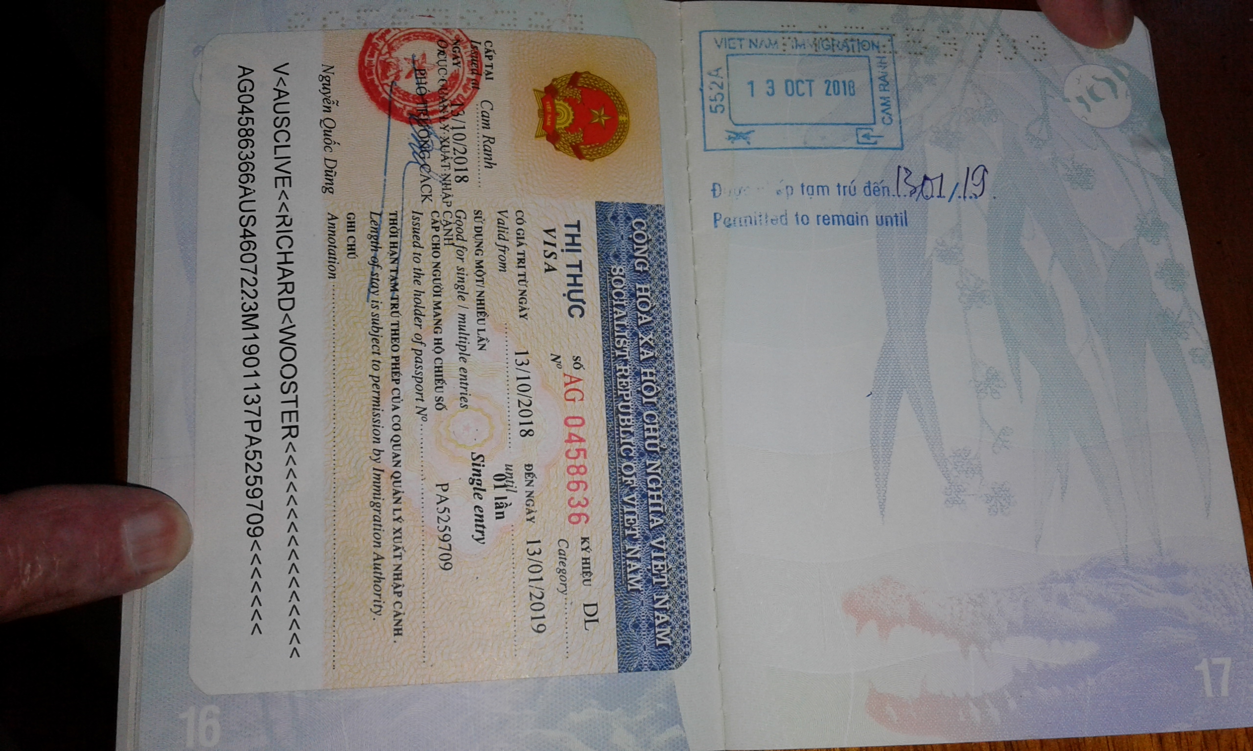 中国人入境越南免签吗？